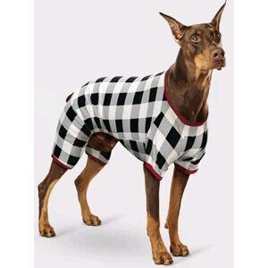 Wondershop Dog Pjs White & Black Plaid Pet Pajamas Dog Clothes Size XL